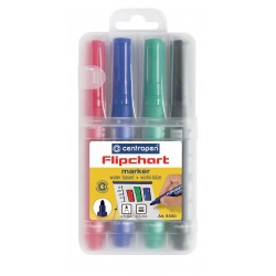 MARKER FLIPCHART 4/SET 2.5MM 8550 CENTROPEN