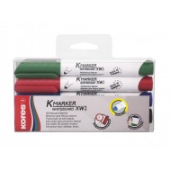 MARKER WHITEBOARD 4/SET 3MM KORES