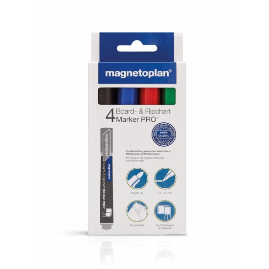 Marker whiteboard MAGNETOPLAN verde 4/set