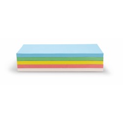 Carduri comunicare MAGNETOPLAN adezive dreptunghiulare 205x95 mm, 250 buc/set, 5 culori asortate
