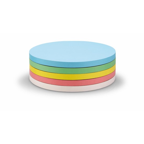 Carduri comunicare MAGNETOPLAN adezive rotunde diam 140 mm, 250 buc/set, 5 culori asortate