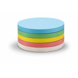 Carduri comunicare MAGNETOPLAN adezive rotunde diametrul 95 mm, 250 buc/set, 5 culori asortate