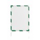 Folie magnetica MAGNETOPLAN rama alb/verde, A4, 5 buc/set
