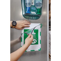 Folie magnetica MAGNETOPLAN rama alb/verde, A4, 5 buc/set