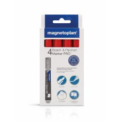 Marker whiteboard MAGNETOPLAN rosu 4/set
