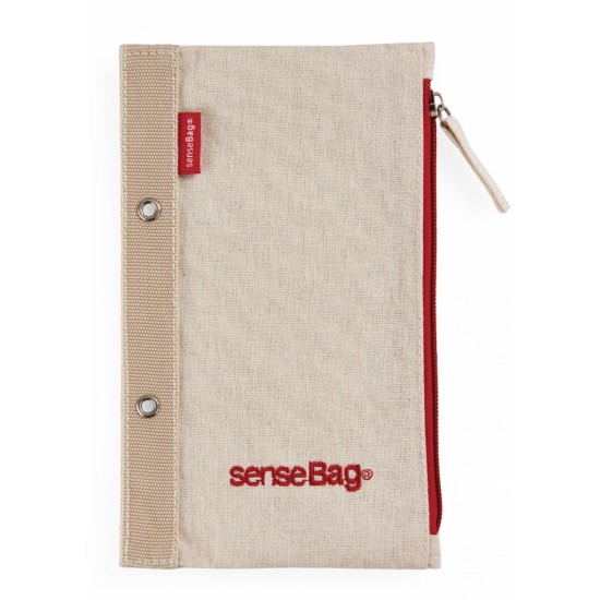 ETUI SenseBag cu fermoar si perforatii crÃ¨me