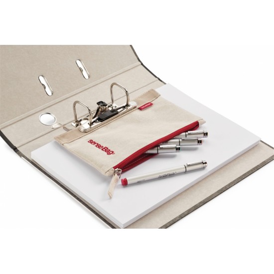 ETUI SenseBag cu fermoar si perforatii crÃ¨me