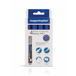 Marker whiteboard MAGNETOPLAN albastru 4/set