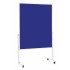 Panou prezentare MAGNETOPLAN mobil 1200x1500 mm, rama alba, dubla fata albastra	