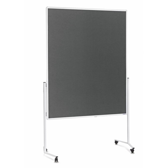Panou prezentare MAGNETOPLAN mobil 1200x1500 mm, rama alba, dubla fata gri Panou prezentare MAGNETOPLAN mobil 1200x1500 mm, rama alba, dubla fata gri