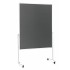 Panou prezentare MAGNETOPLAN mobil 1200x1500 mm, rama alba, dubla fata gri	