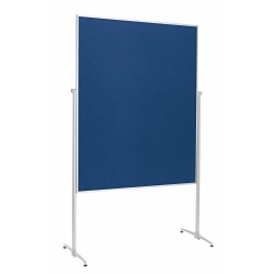 Panou prezentare MAGNETOPLAN mobil 1200 x 1500 mm, rama aluminiu, dubla fata albastra
