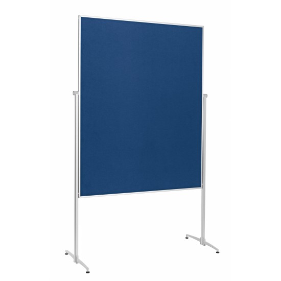 Panou prezentare MAGNETOPLAN mobil 1200 x 1500 mm, rama aluminiu, dubla fata albastra