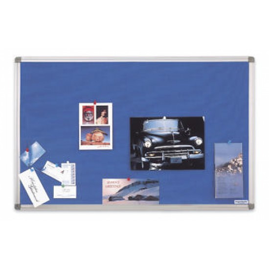 Panou textil MAGNETOPLAN SP rama aluminiu, 1500 x 1000 mm, albastru