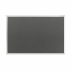 Panou textil MAGNETOPLAN SP rama aluminiu, 1500 x 1000 mm, gri