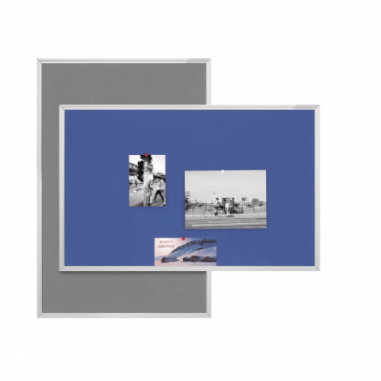 Panou textil MAGNETOPLAN SP rama aluminiu, 1500 x 1000 mm, gri