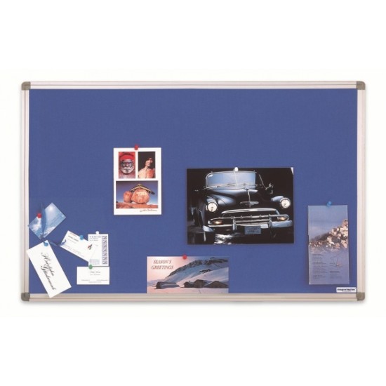 Panou textil MAGNETOPLAN SP rama aluminiu, 600 x 450 mm, albastru