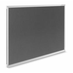 Panou textil MAGNETOPLAN SP rama aluminiu, 600 x 450 mm, gri