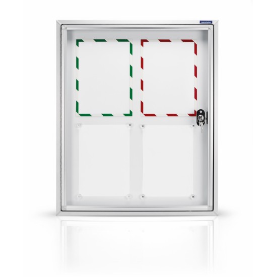 Avizier de exterior magnetic MAGNETOPLAN CC 4*A4, 540x680 mm