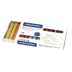 Creta MAGNETOPLAN colorata, rotunda, 12 buc /cutie
