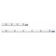 Banda magnetica MAGNETOPLAN alba cu 4 magneti, 500 x 50 mm