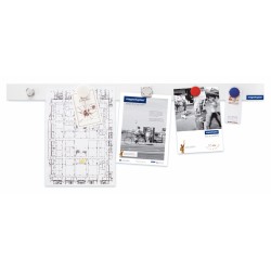 Banda magnetica MAGNETOPLAN alba, 1000x50 mm, 10 buc/set