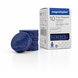 Magneti MAGNETOPLAN ERGO Medium  30 x 8 mm,  albastru 10 buc/set