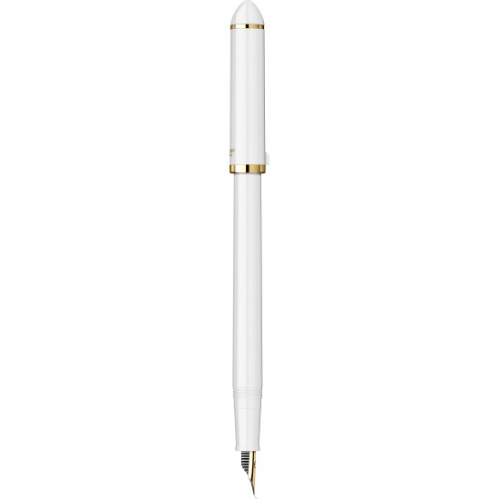 Stilou Caligrafic Fude de Mannen Pearl White GT 40º Nib