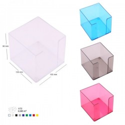 SUPORT CUB PLASTIC TRANSPARENT 10X10X9 CM