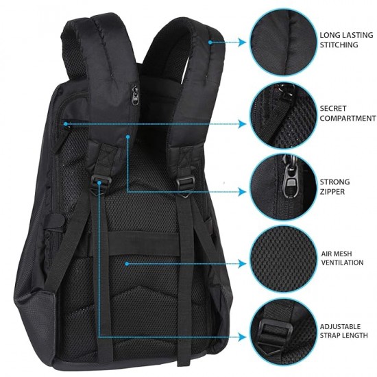 Rucsac laptop anti-furt Casket negru