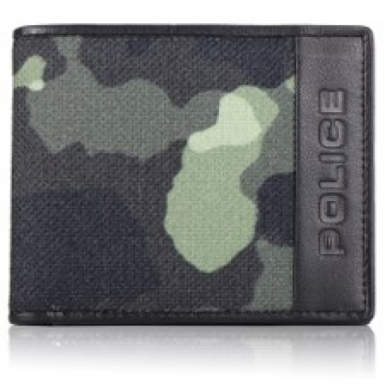 Portfeuille piele/canvas camuflaj