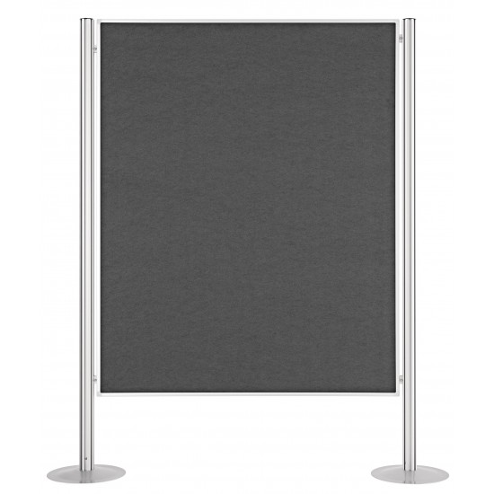 Panou prezentare MAGNETOPLAN fix, 1200x1500 mm, dubla fata gri (include 2 picioare)