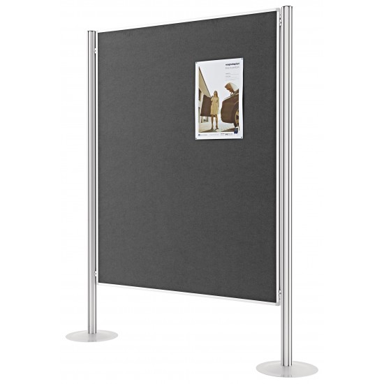 Panou prezentare MAGNETOPLAN fix, 1200x1500 mm, dubla fata gri (include 2 picioare)