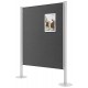 Panou prezentare MAGNETOPLAN fix, 1200x1500 mm, dubla fata gri (include 2 picioare)