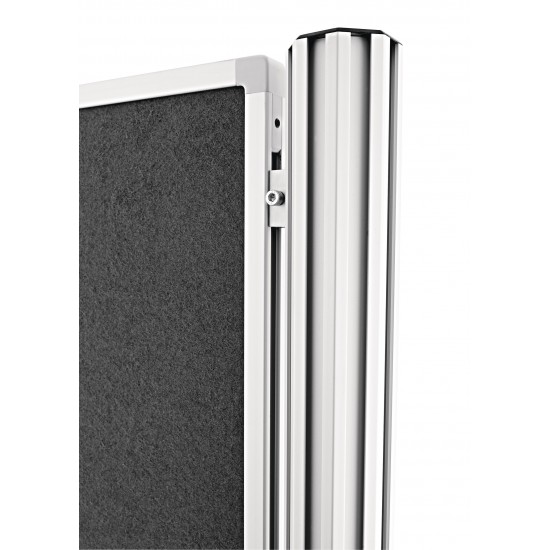Panou prezentare MAGNETOPLAN fix, 1200x1500 mm, dubla fata gri (include 2 picioare)