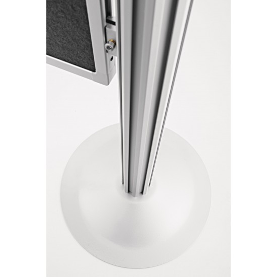 Panou prezentare MAGNETOPLAN fix, 1200x1500 mm, dubla fata gri (include 2 picioare)