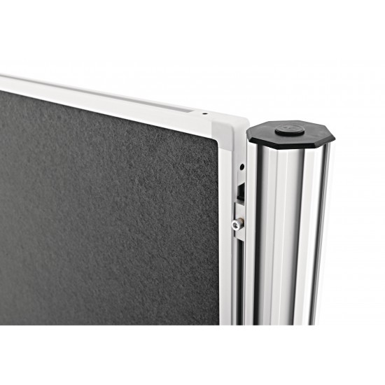 Panou prezentare MAGNETOPLAN fix, 1200x1500 mm, dubla fata gri (include 2 picioare)