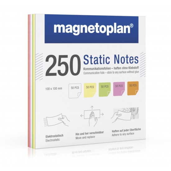 Static Notes 100x100mm 250 file Magnetoplan