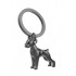 Breloc caine Boxer, ambalat in cutie, negru, Metalmorphose