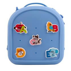 Rucsac gradinita cu charms, albastru