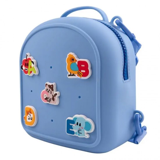 Rucsac gradinita cu charms, albastru