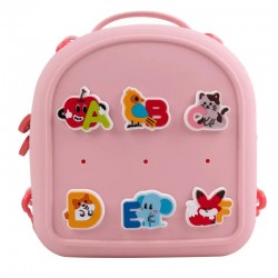 Rucsac gradinita cu charms, roz
