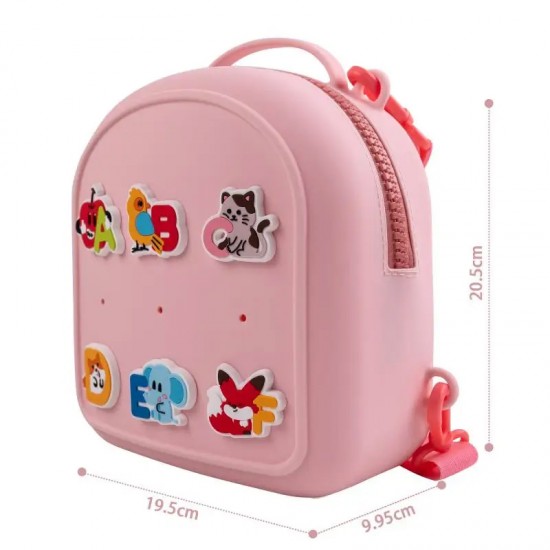 Rucsac gradinita cu charms, roz