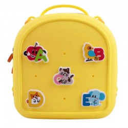 Rucsac gradinita cu charms, galben