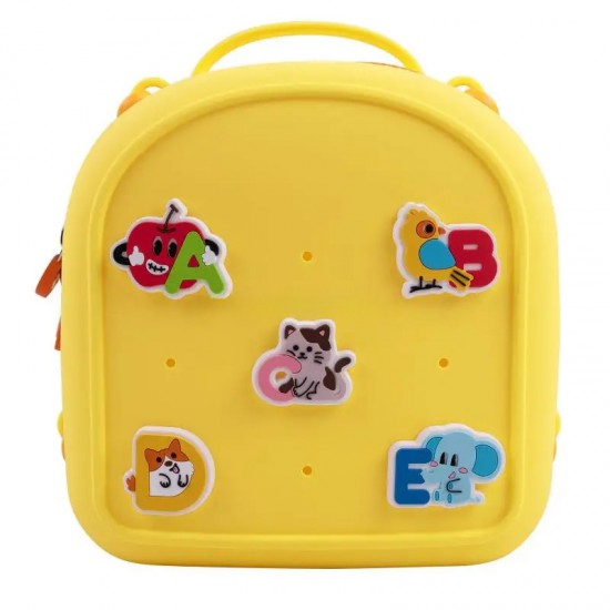Rucsac gradinita cu charms, galben