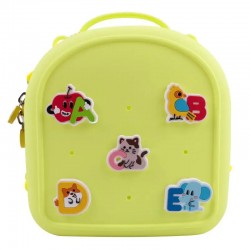 Rucsac gradinita cu charms, verde deschis
