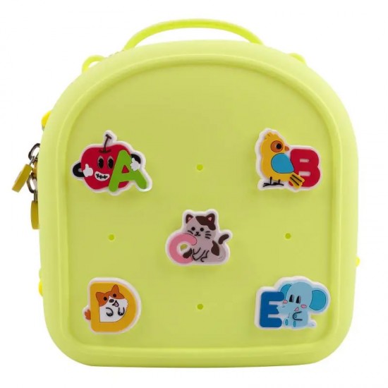 Rucsac gradinita cu charms, verde deschis