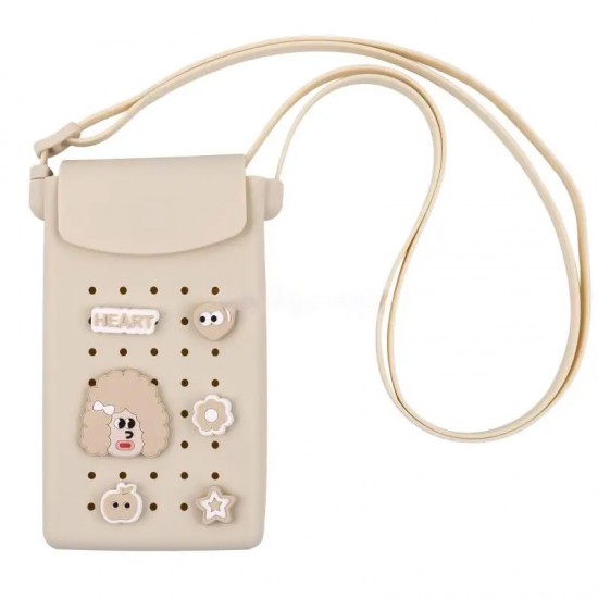 Husa telefon cu magnet, alba-crem