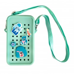 Husa telefon cu fermoar, verde deschis