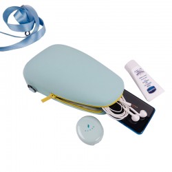 Cross-body silicon albastru